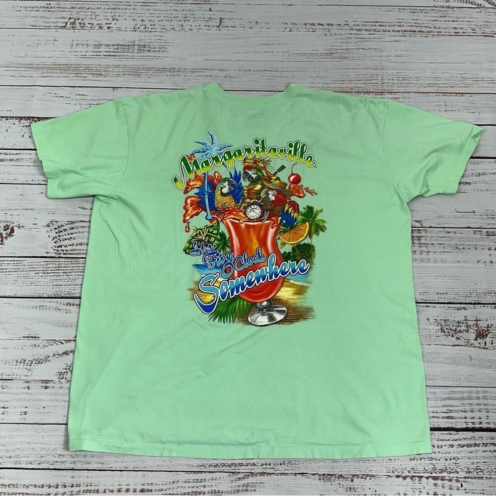 Margaritaville XL Mint Green It’s 5 O’Clock Somewhere Hollywood Beach FL T-Shirt